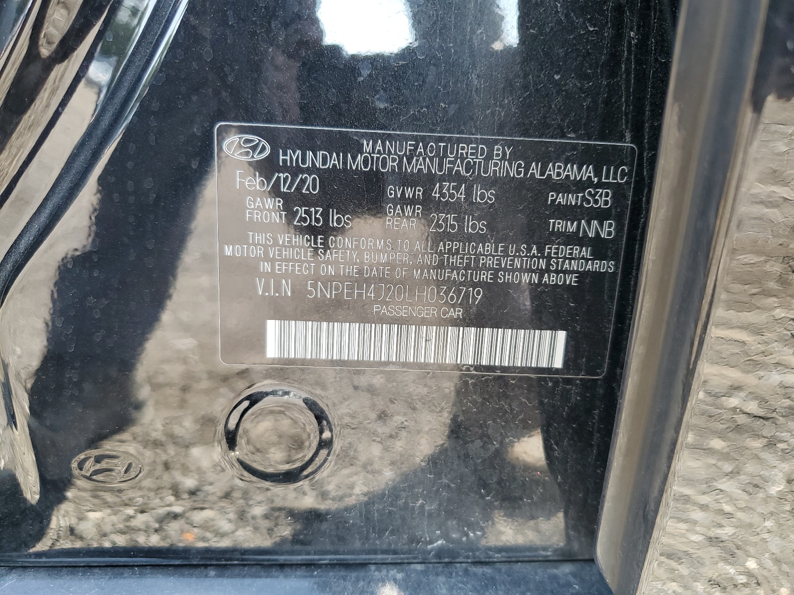 5NPEH4J20LH036719 2020 Hyundai Sonata Limited