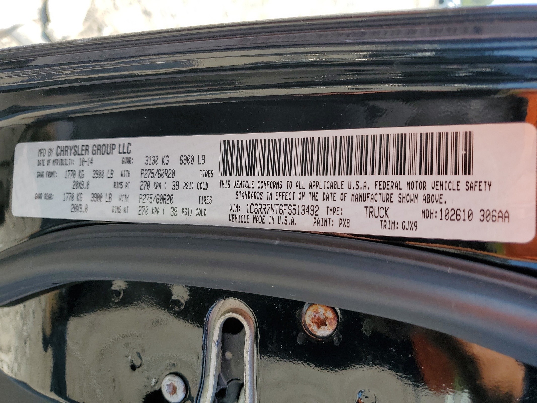 1C6RR7NT6FS513492 2015 Ram 1500 Laramie