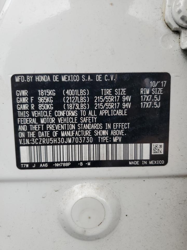 2018 Honda Hr-V Lx VIN: 3CZRU5H30JM703730 Lot: 63417774