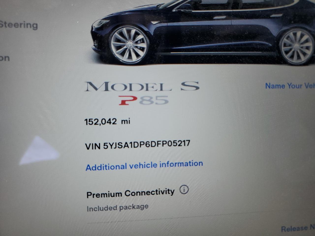 2013 Tesla Model S VIN: 5YJSA1DP6DFP05217 Lot: 60954024