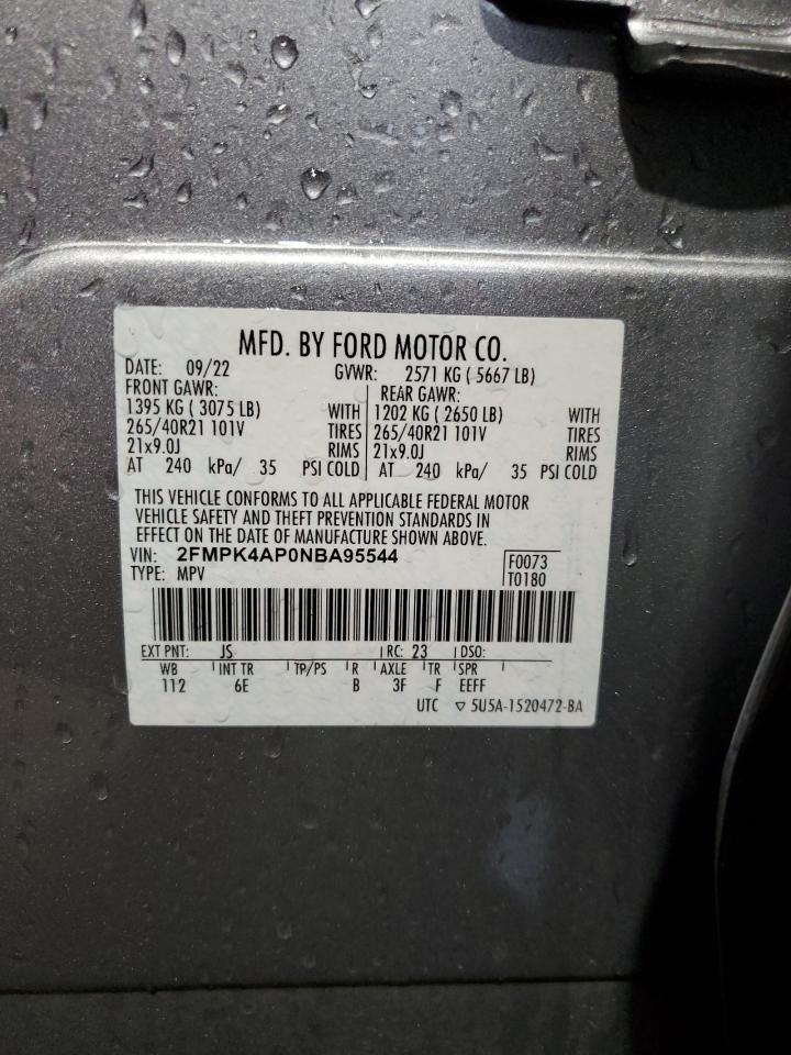 2FMPK4AP0NBA95544 2022 Ford Edge St