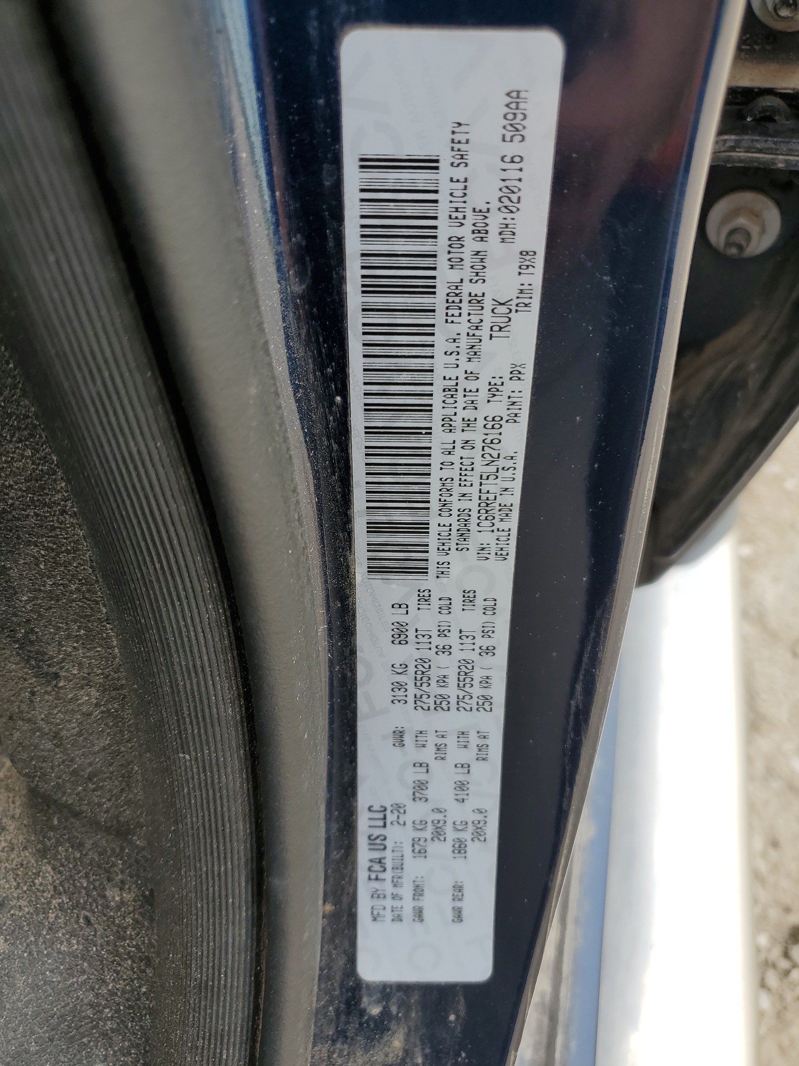 1C6RREFT5LN276166 2020 Ram 1500 Big Horn/Lone Star