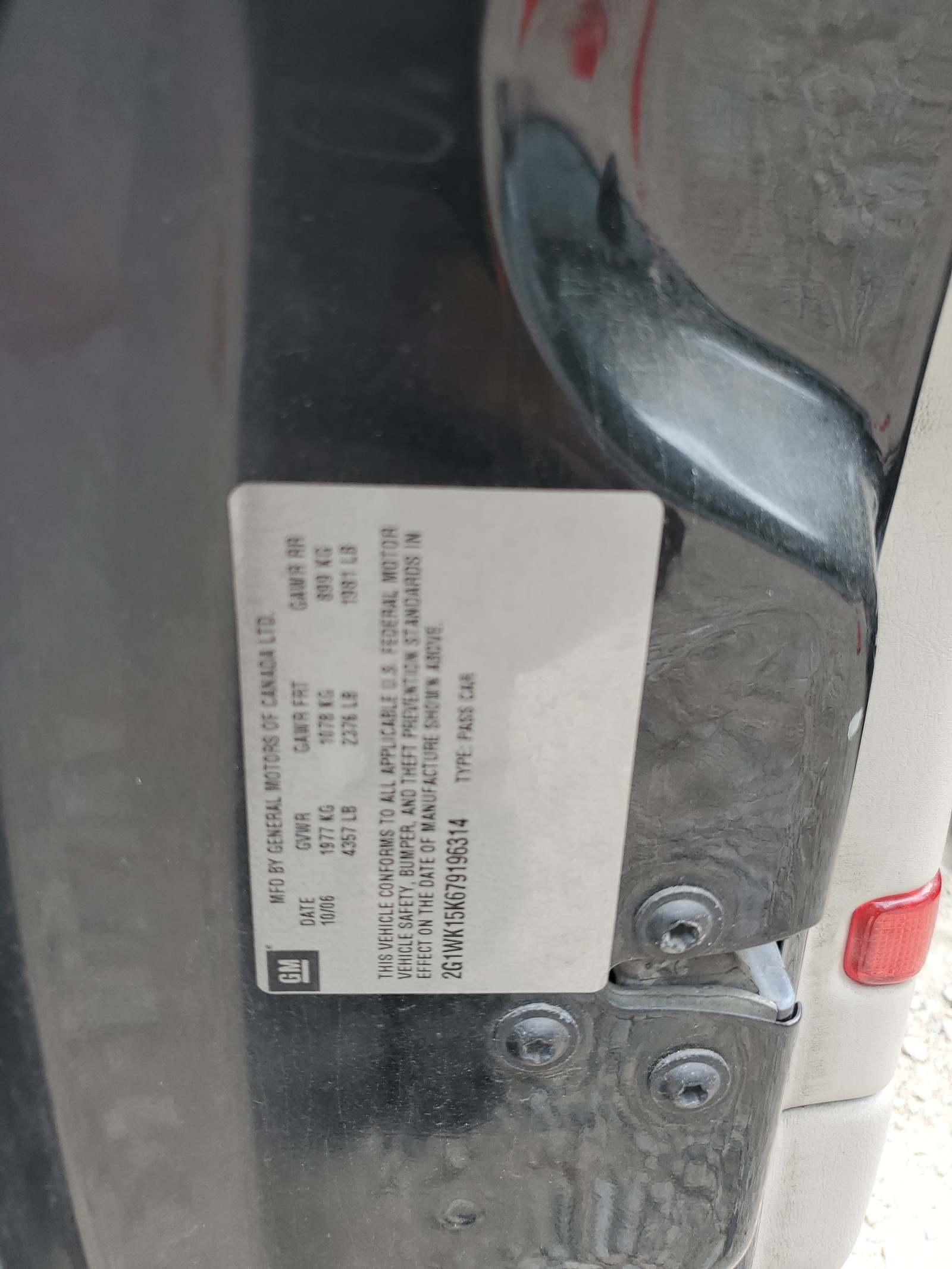 2G1WK15K679196314 2007 Chevrolet Monte Carlo Lt