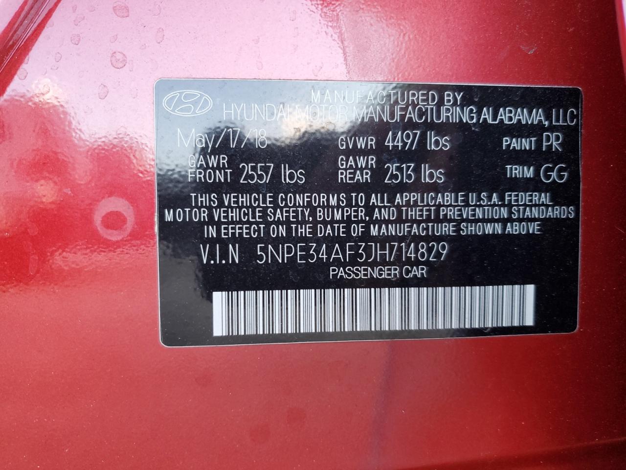 2018 Hyundai Sonata Sport VIN: 5NPE34AF3JH714829 Lot: 62854994