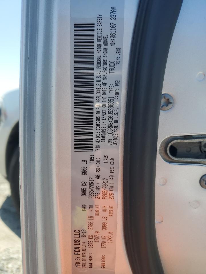 2018 Ram 1500 St VIN: 1C6RR6KG0JS336951 Lot: 63846824