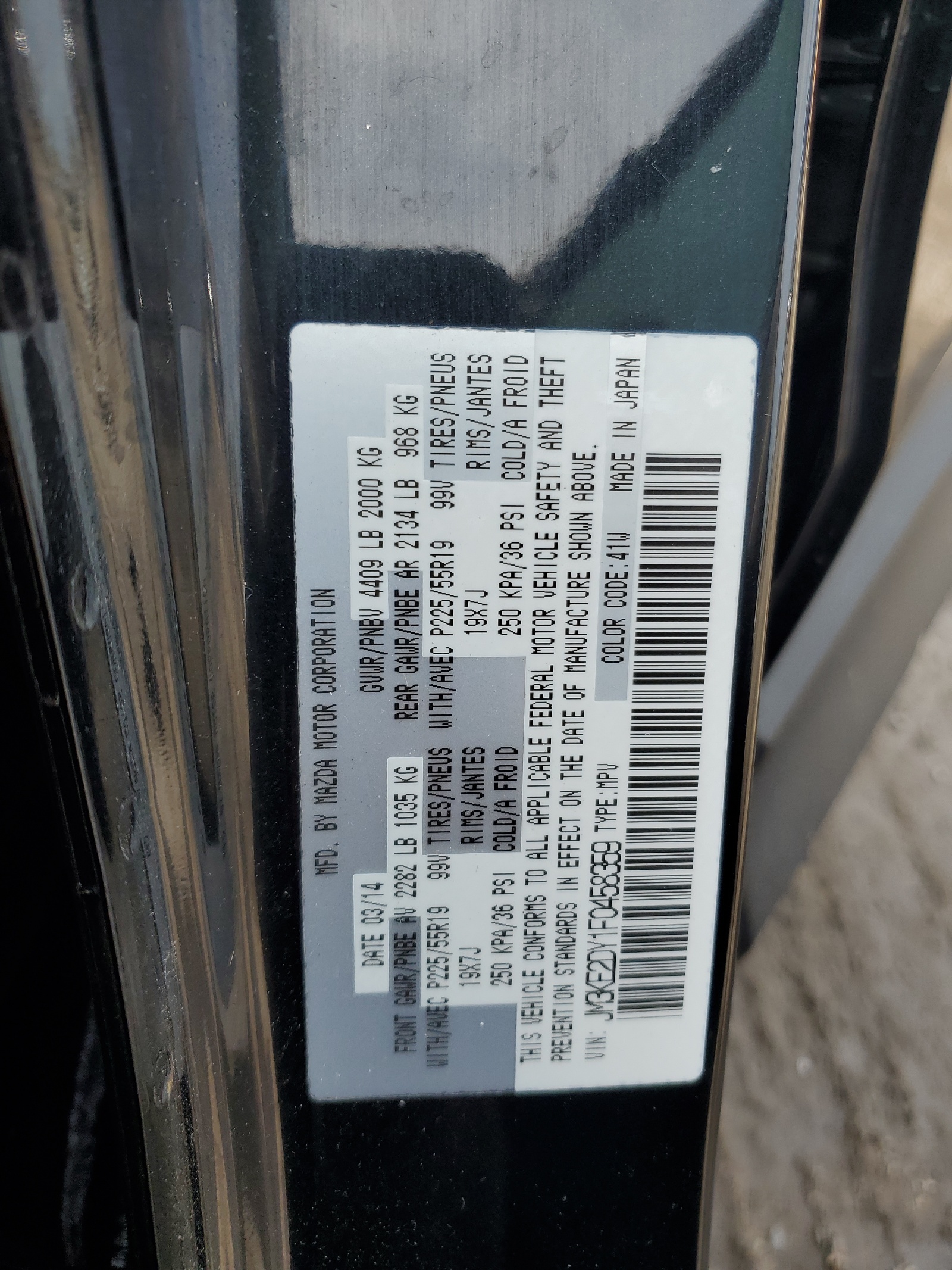 JM3KE2DY1F0458359 2015 Mazda Cx-5 Gt