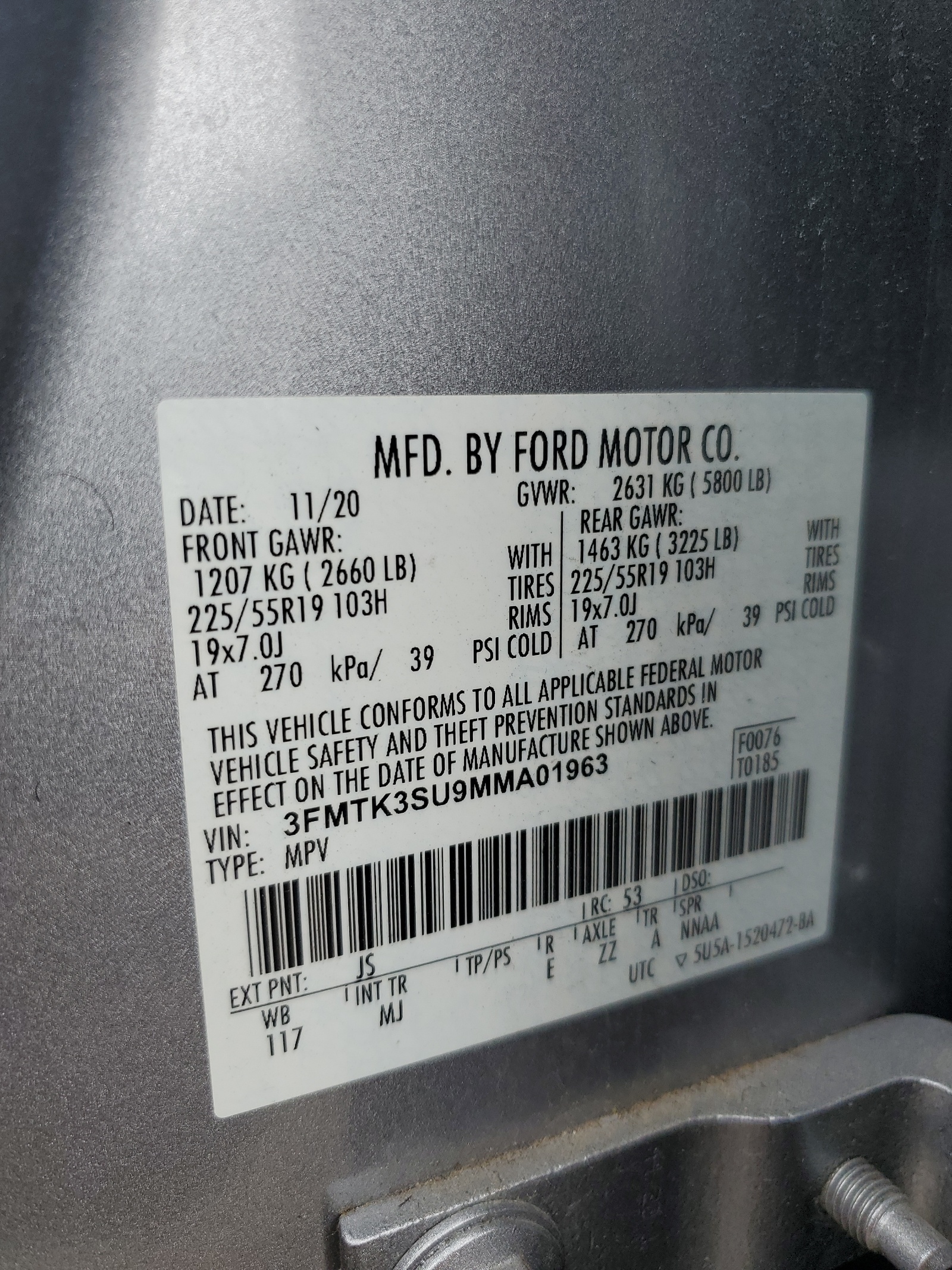 3FMTK3SU9MMA01963 2021 Ford Mustang Mach-E Premium