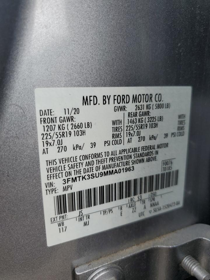 2021 Ford Mustang Mach-E Premium VIN: 3FMTK3SU9MMA01963 Lot: 64871694