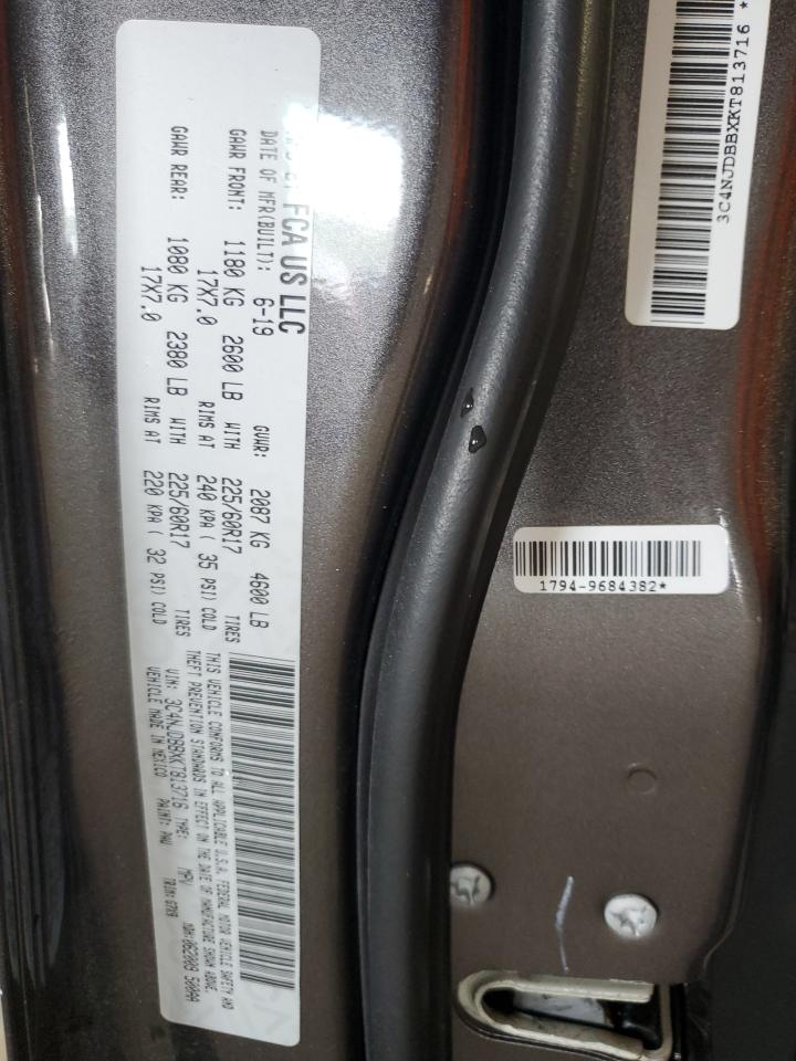 2019 Jeep Compass Latitude VIN: 3C4NJDBBXKT813716 Lot: 64015694