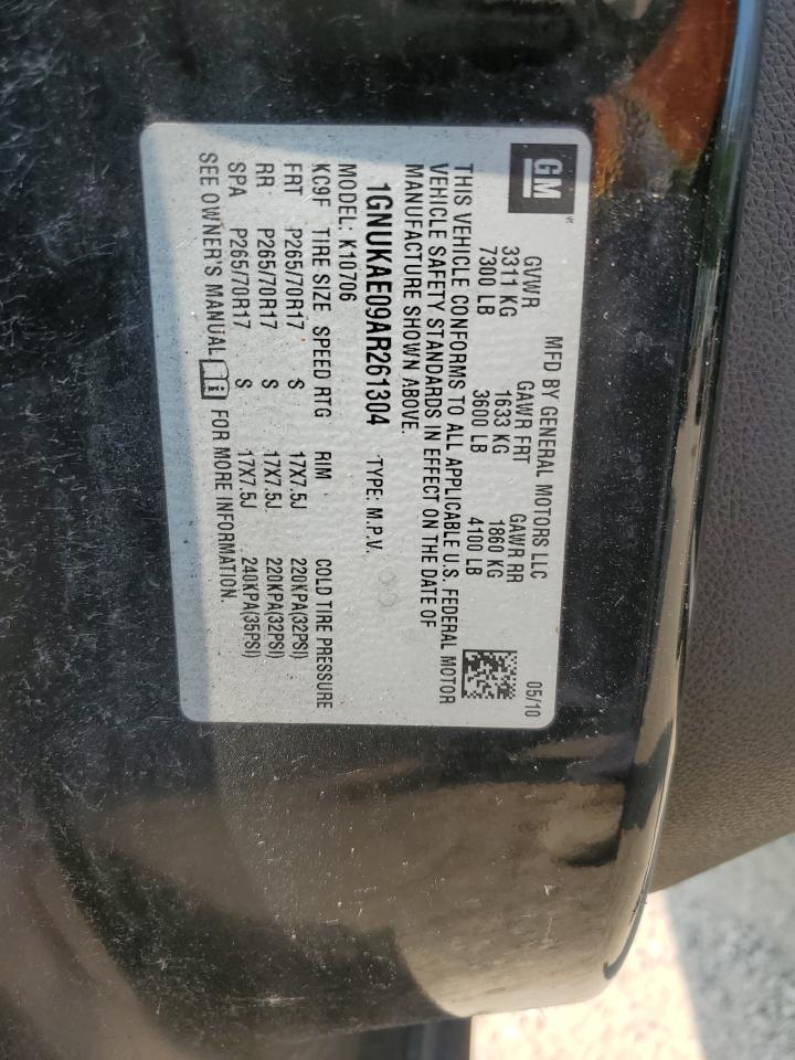 2010 Chevrolet Tahoe K1500 Ls VIN: 1GNUKAE09AR261304 Lot: 62941404