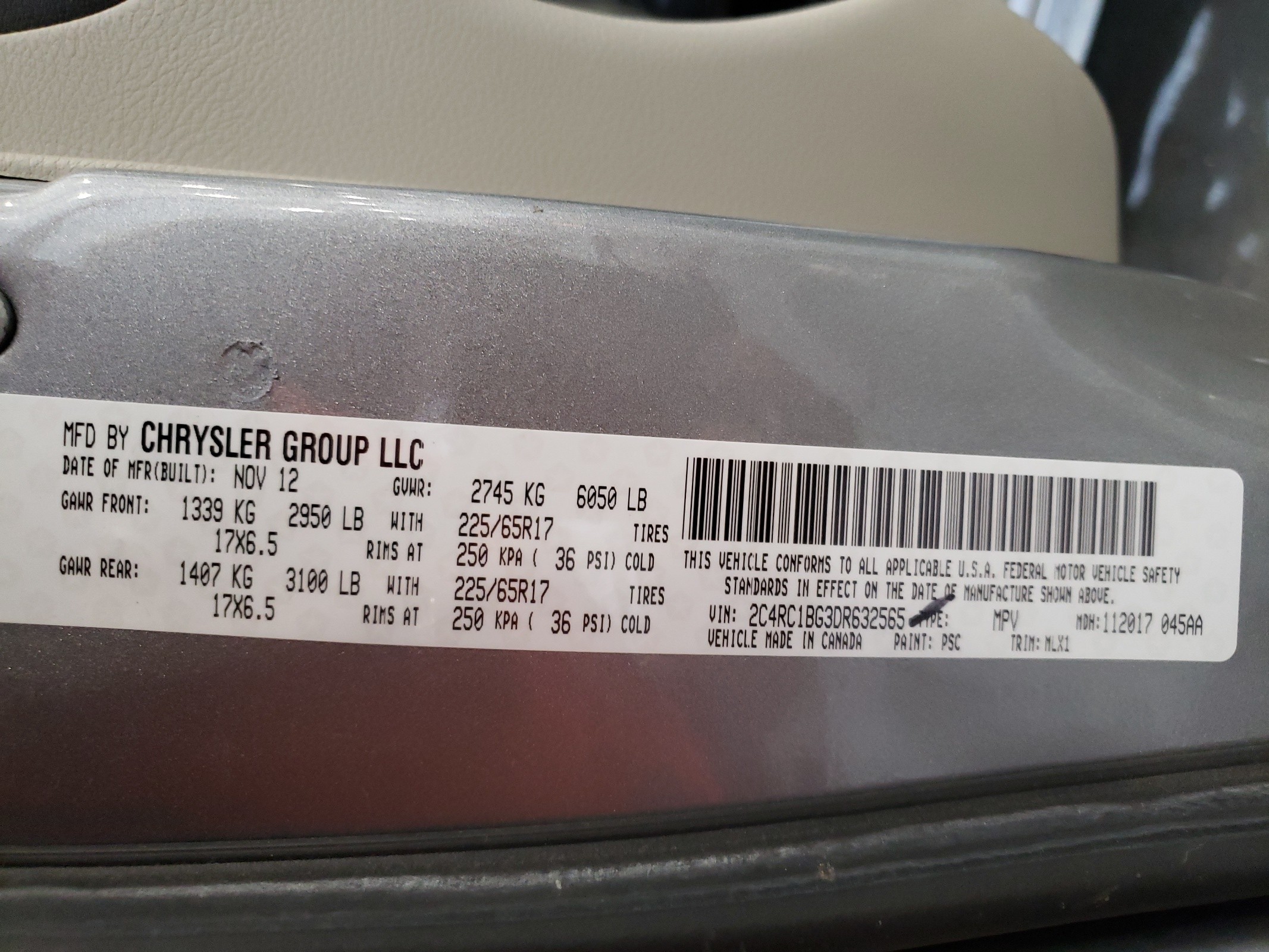 2C4RC1BG3DR632565 2013 Chrysler Town & Country Touring