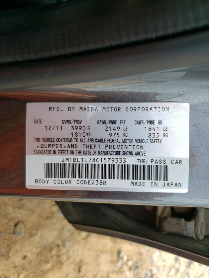 2012 Mazda 3 I VIN: JM1BL1L78C1579333 Lot: 63854794