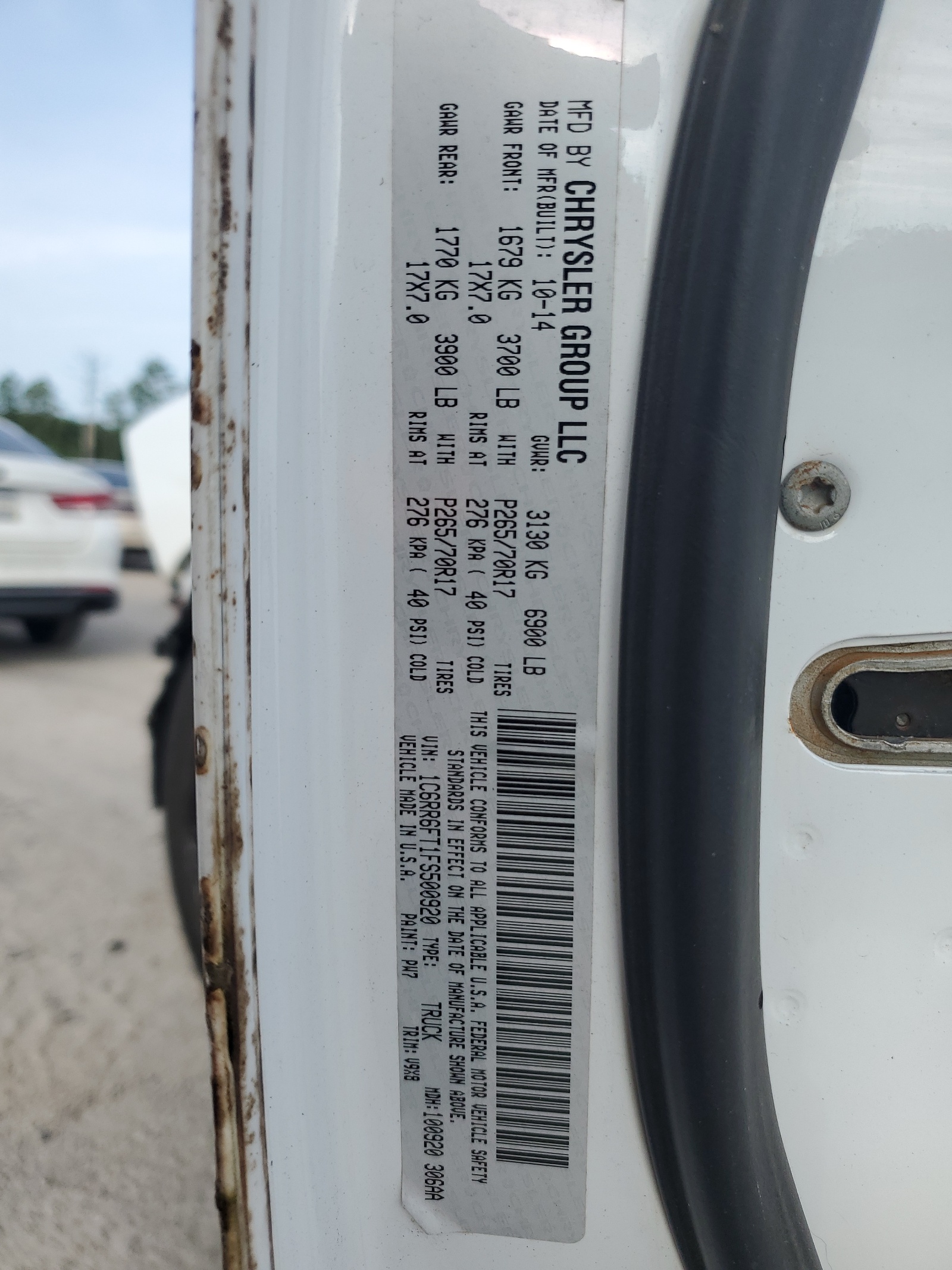 1C6RR6FT1FS500920 2015 Ram 1500 St