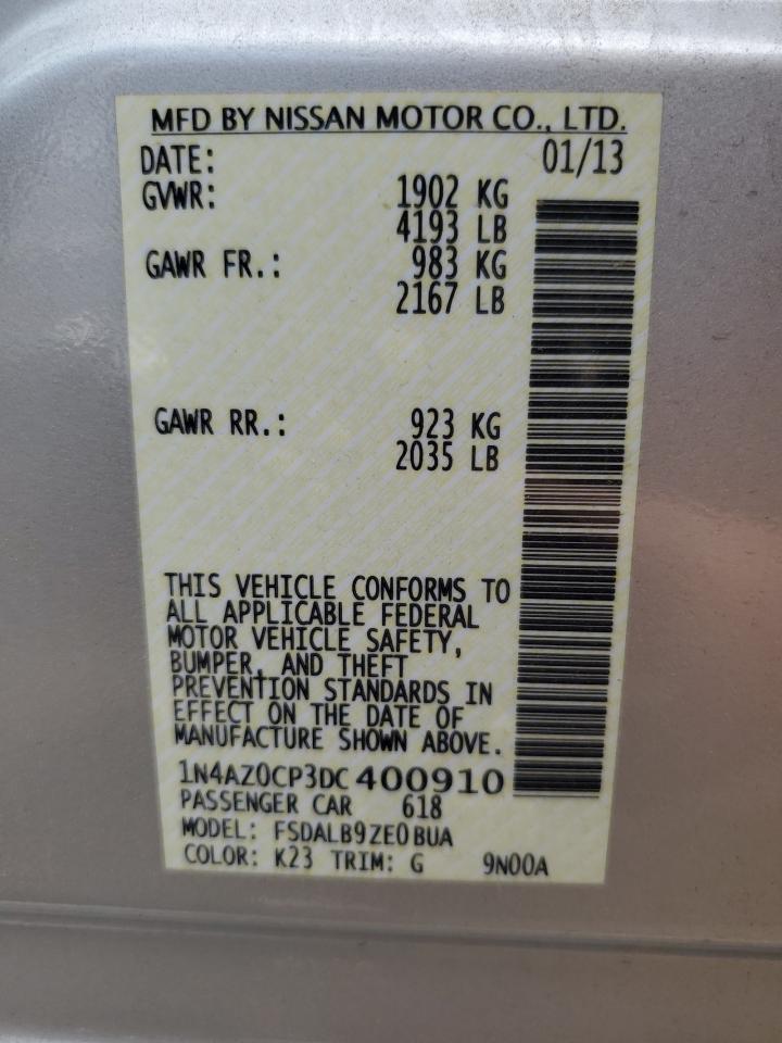 2013 Nissan Leaf S VIN: 1N4AZ0CP3DC400910 Lot: 65169164