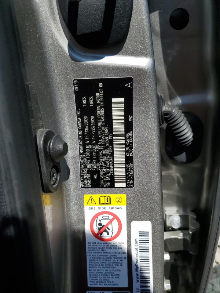 2019 Lexus Rx 350 Base VIN: 2T2BZMCA8KC171075 Lot: 63535354