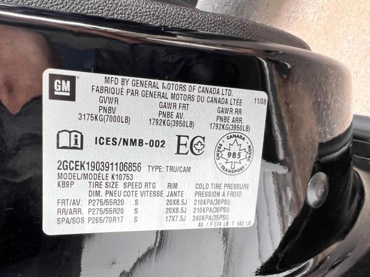 2009 Chevrolet Silverado K1500 VIN: 2GCEK190391106856 Lot: 64469894