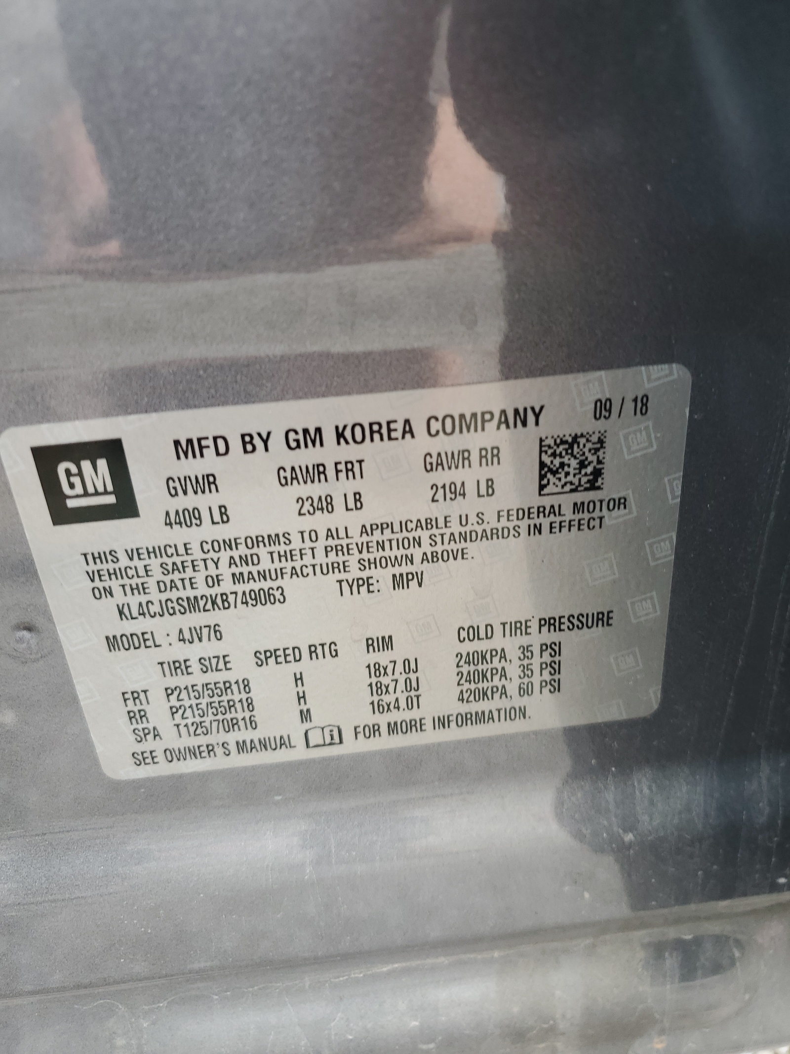 KL4CJGSM2KB749063 2019 Buick Encore Essence