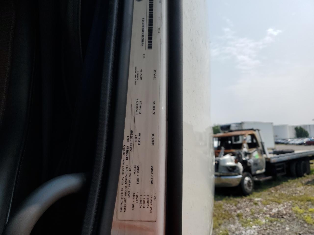 2022 Volvo Vn Vnl VIN: 4V4NC9EH3NN320315 Lot: 81205735