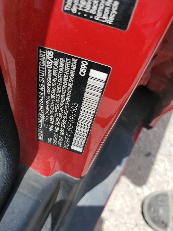 2005 Mercedes-Benz C 230K Sport Sedan VIN: WDBRF40J85F696003 Lot: 62906574