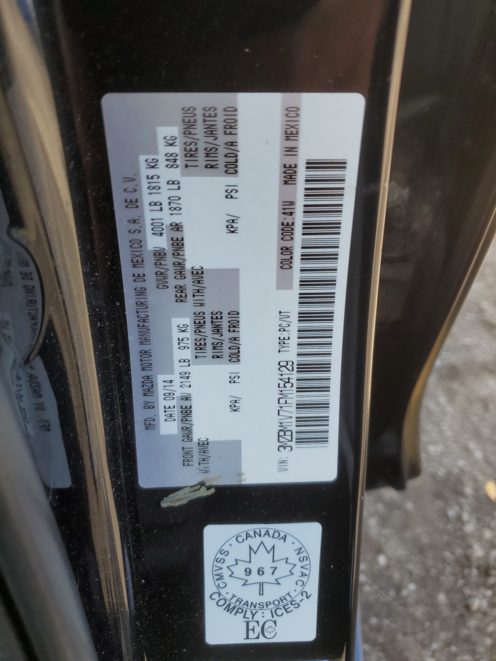 3MZBM1V71FM154129 2015 Mazda 3 Touring