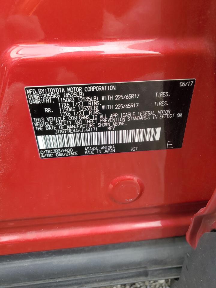 2017 Toyota Rav4 Le VIN: JTMZFREV4HJ144171 Lot: 63669464