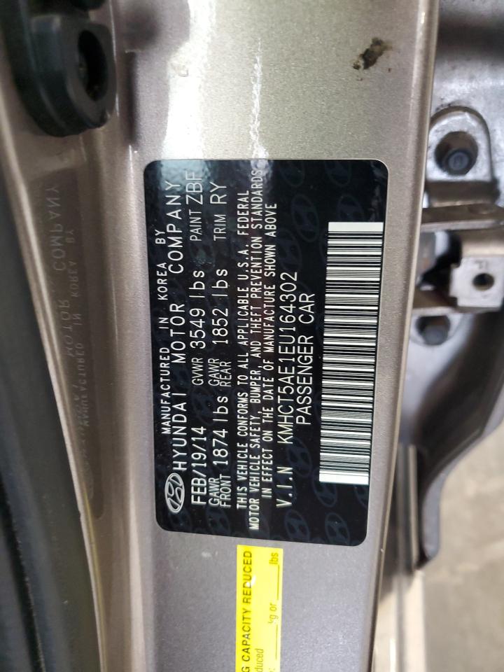 2014 Hyundai Accent Gls VIN: KMHCT5AE1EU164302 Lot: 63269864