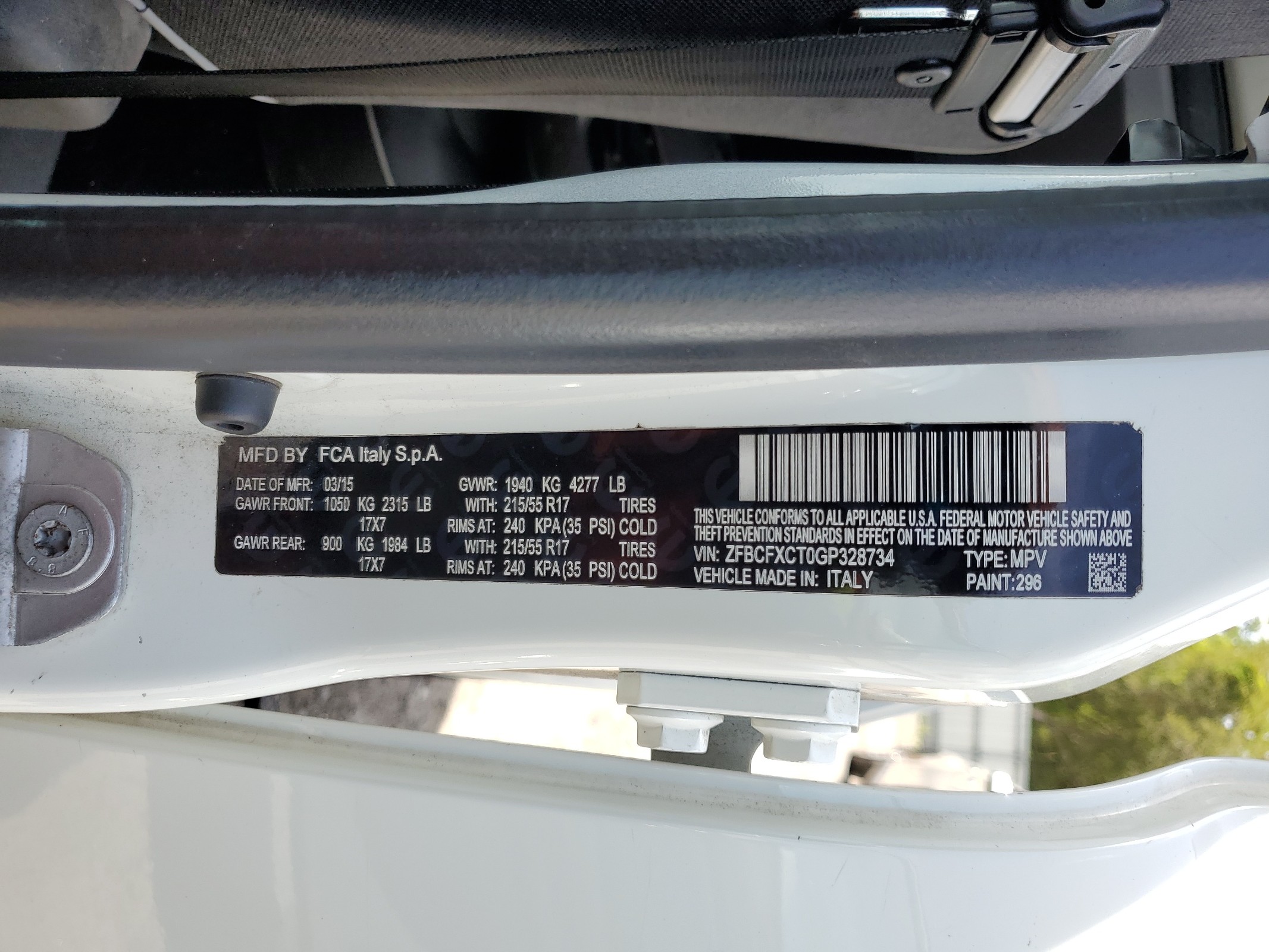 ZFBCFXCT0GP328734 2016 Fiat 500X Trekking