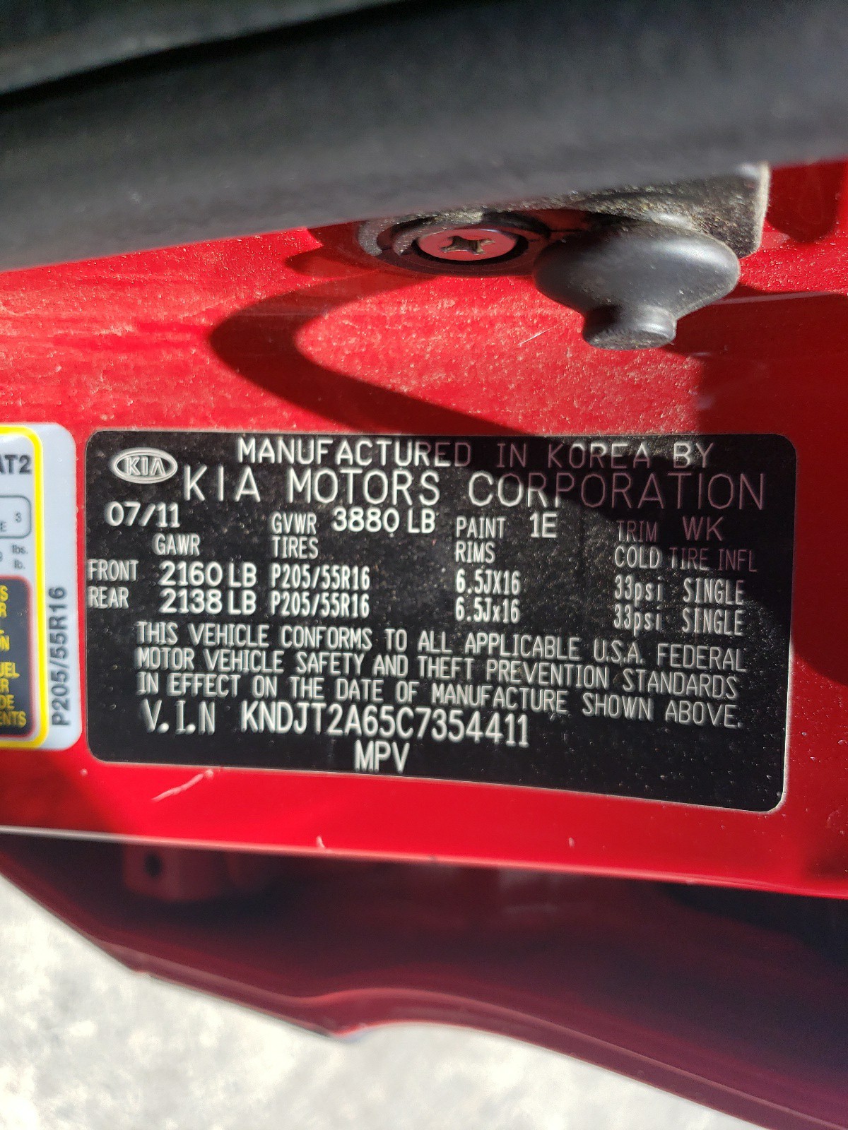 KNDJT2A65C7354411 2012 Kia Soul +