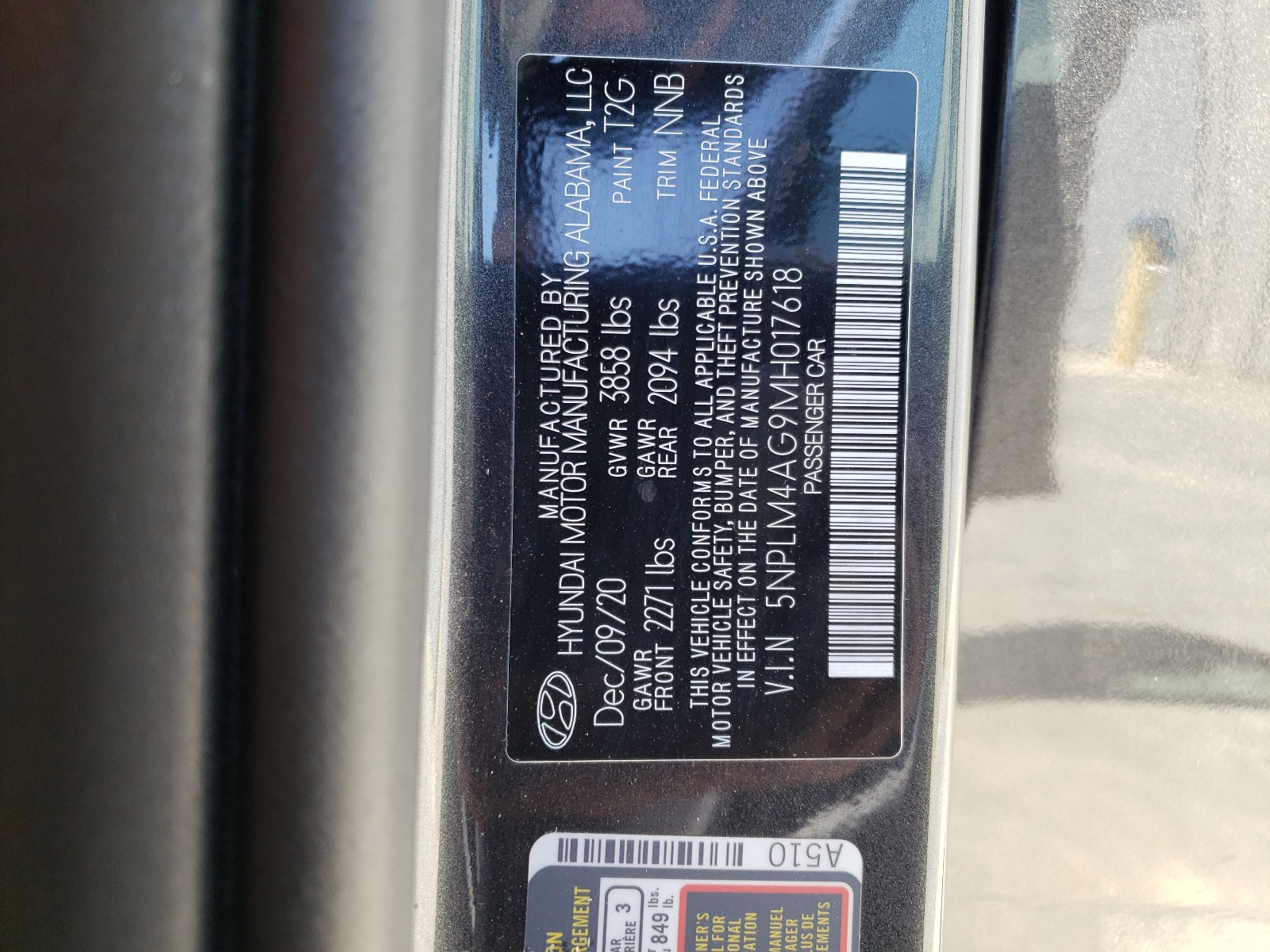 5NPLM4AG9MH017618 2021 Hyundai Elantra Sel