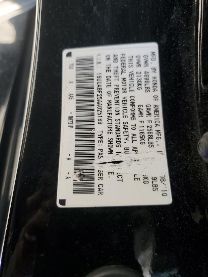 2010 Acura Tl VIN: 19UUA8F25AA025169 Lot: 65012044