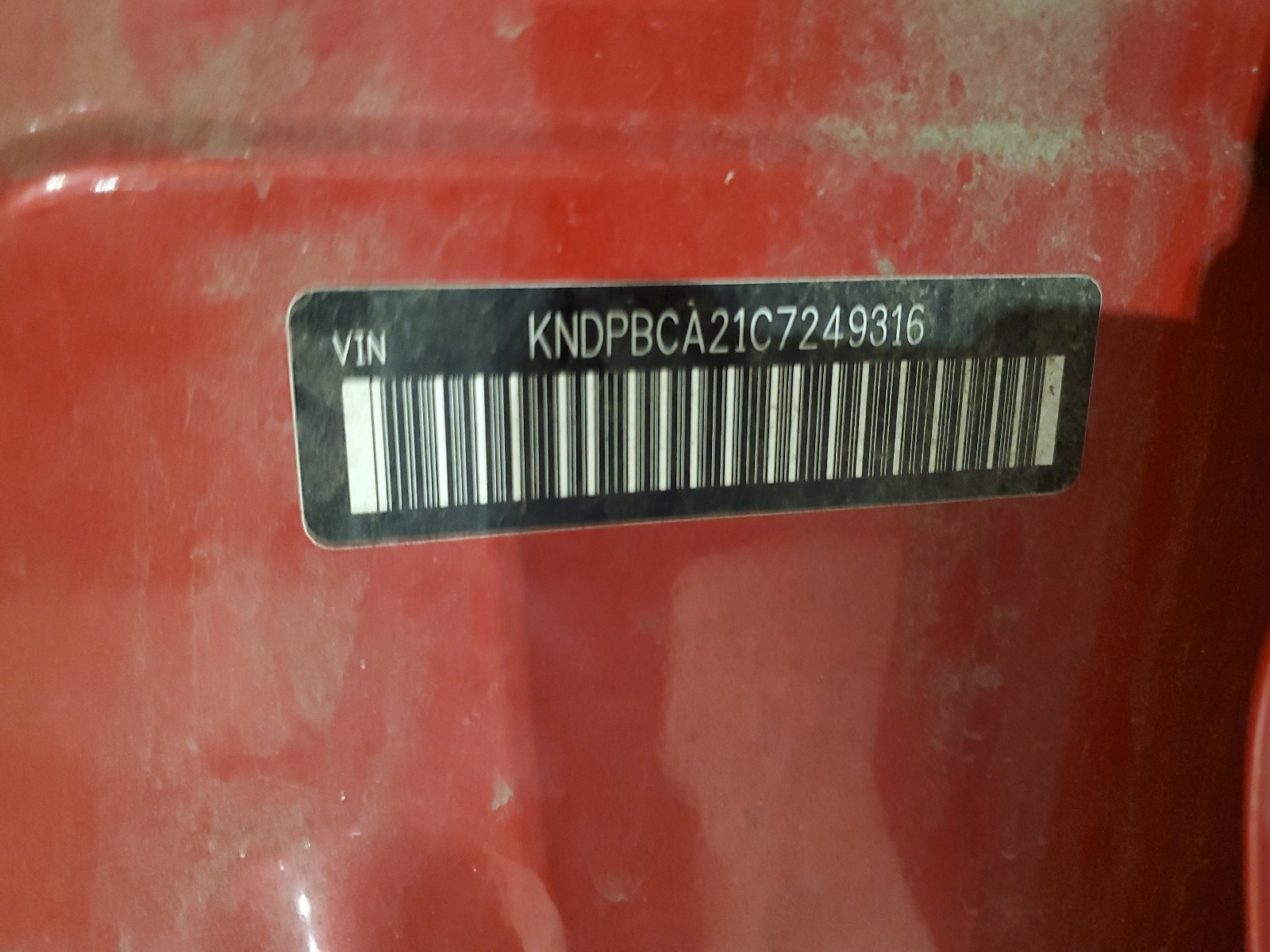 KNDPBCA21C7249316 2012 Kia Sportage Lx