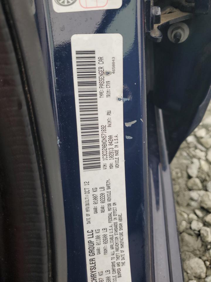 2013 Dodge Avenger Se VIN: 1C3CDZABXDN571692 Lot: 64836054