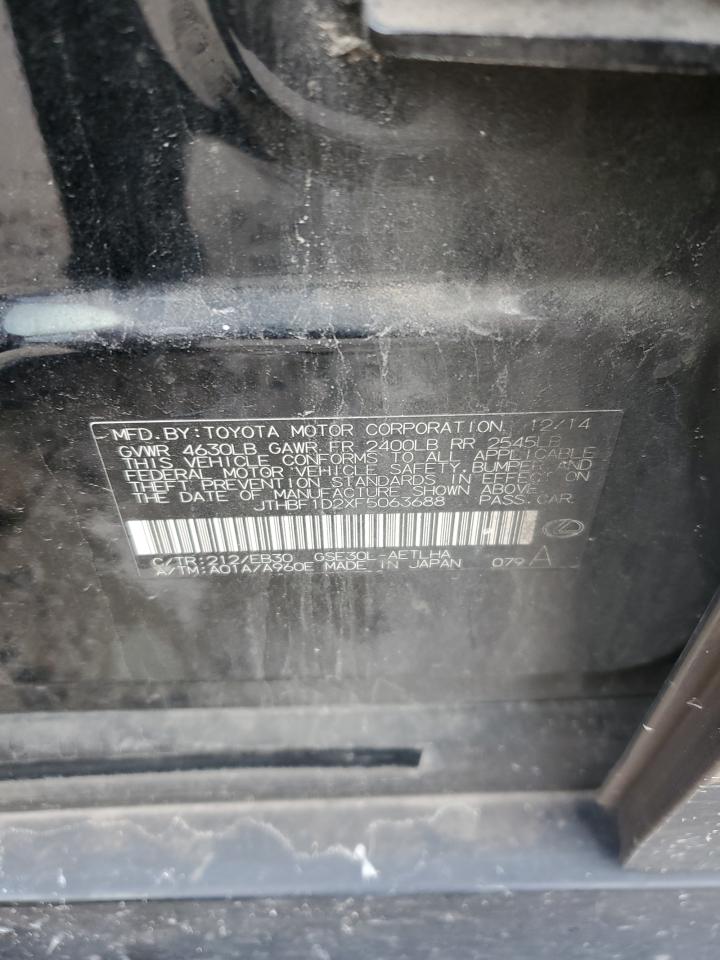 2015 Lexus Is 250 VIN: JTHBF1D2XF5063688 Lot: 64307994