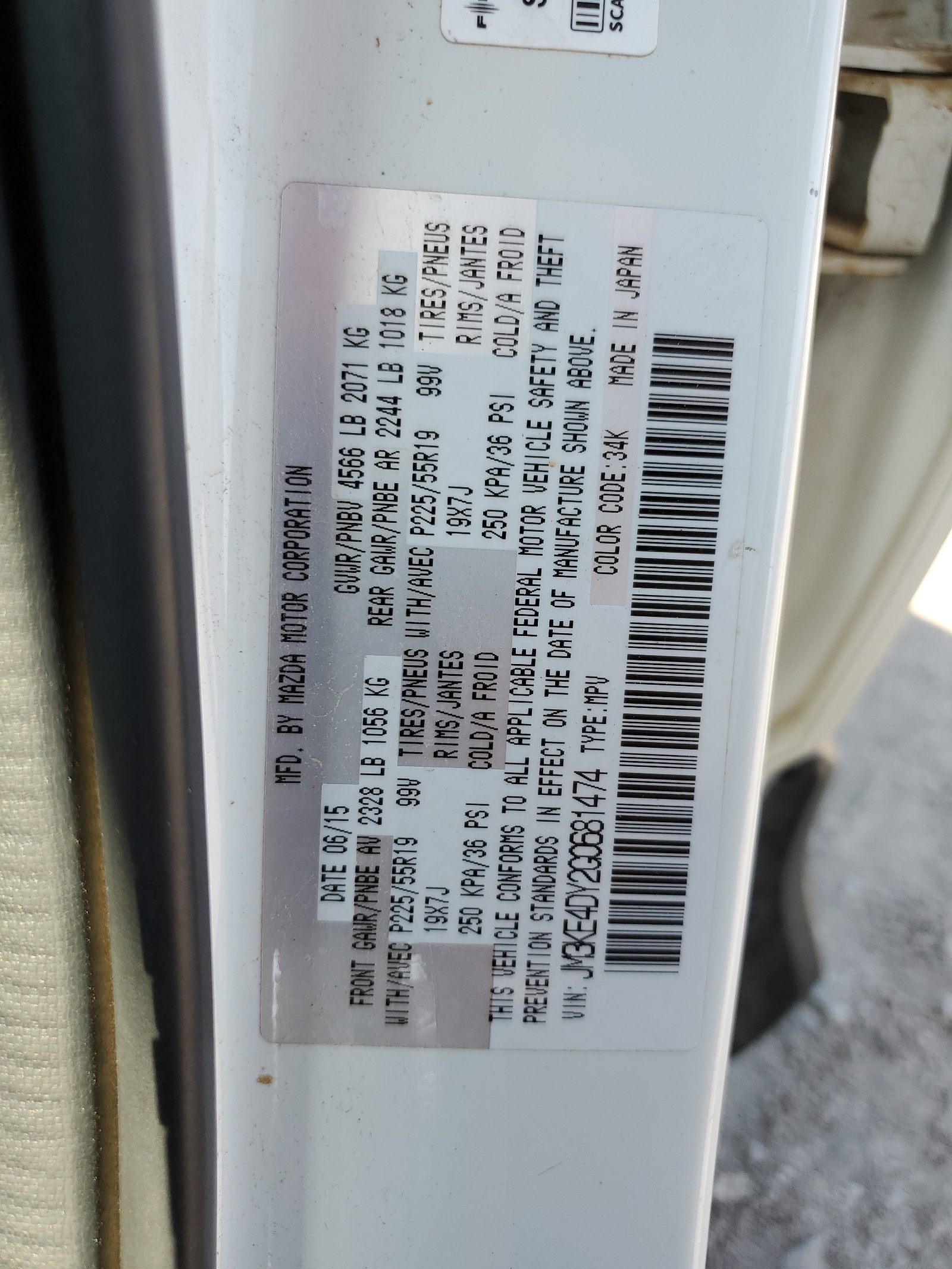 JM3KE4DY2G0681474 2016 Mazda Cx-5 Gt