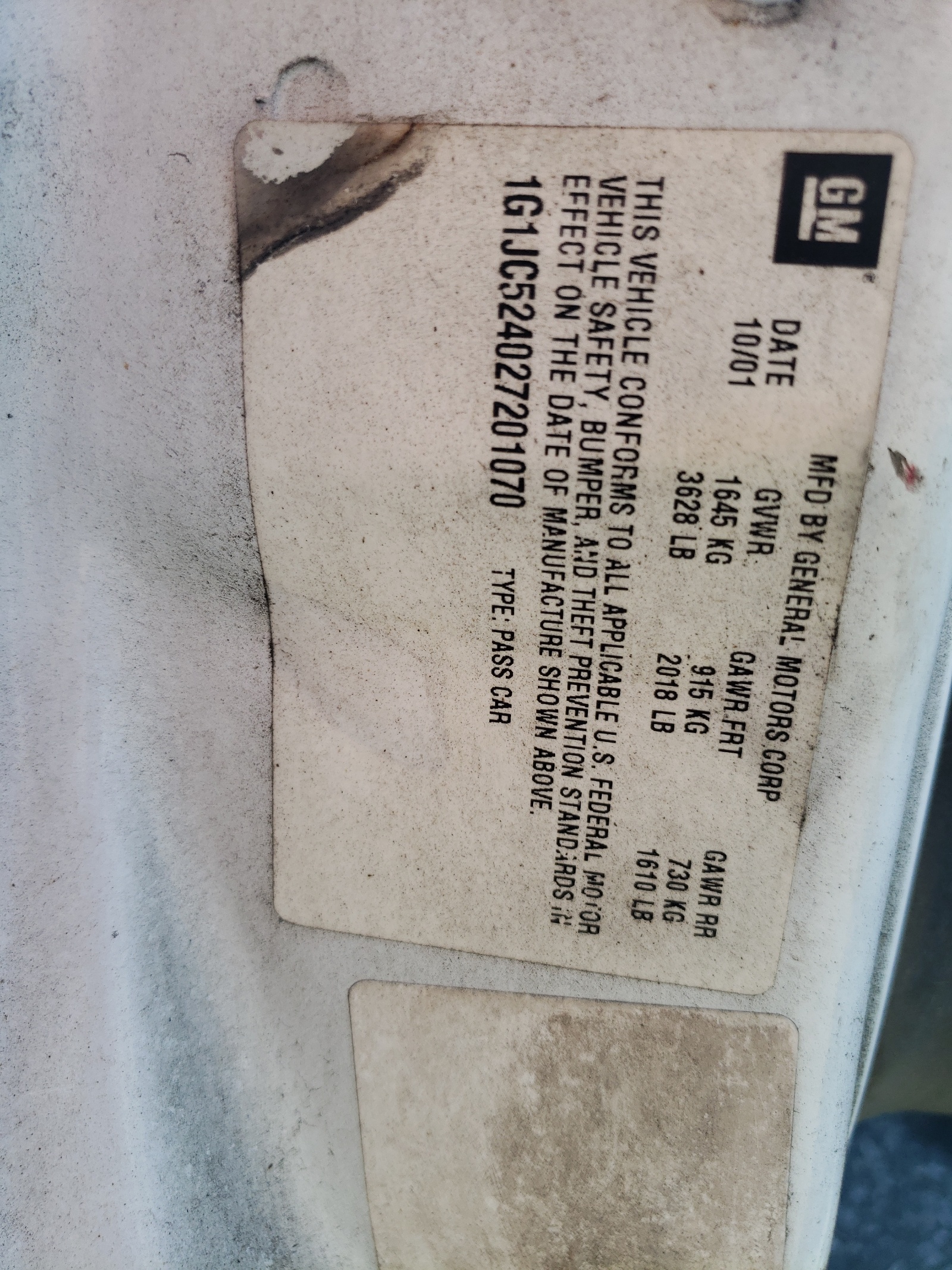 1G1JC524027201070 2002 Chevrolet Cavalier Base