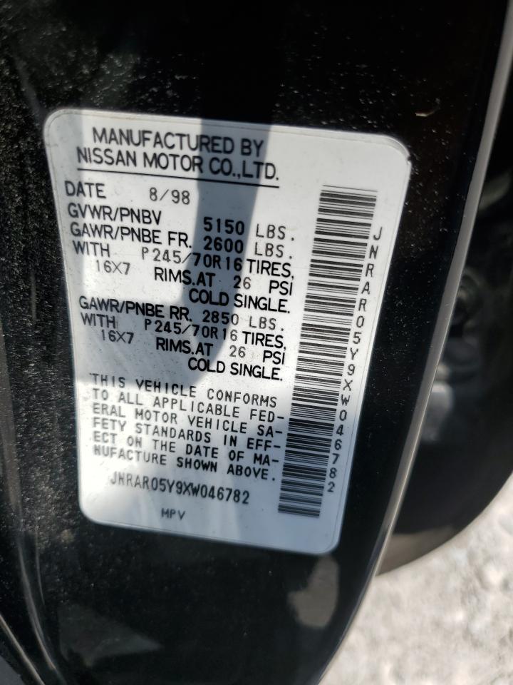 1999 Infiniti Qx4 VIN: JNRAR05Y9XW046782 Lot: 63023014