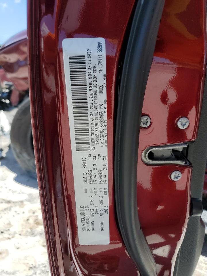 2017 Ram 1500 Slt VIN: 3C6RR6LT5HG604650 Lot: 65337464