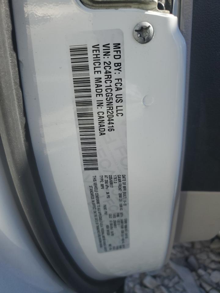 2022 Chrysler Voyager Lx VIN: 2C4RC1CG5NR204416 Lot: 61958054