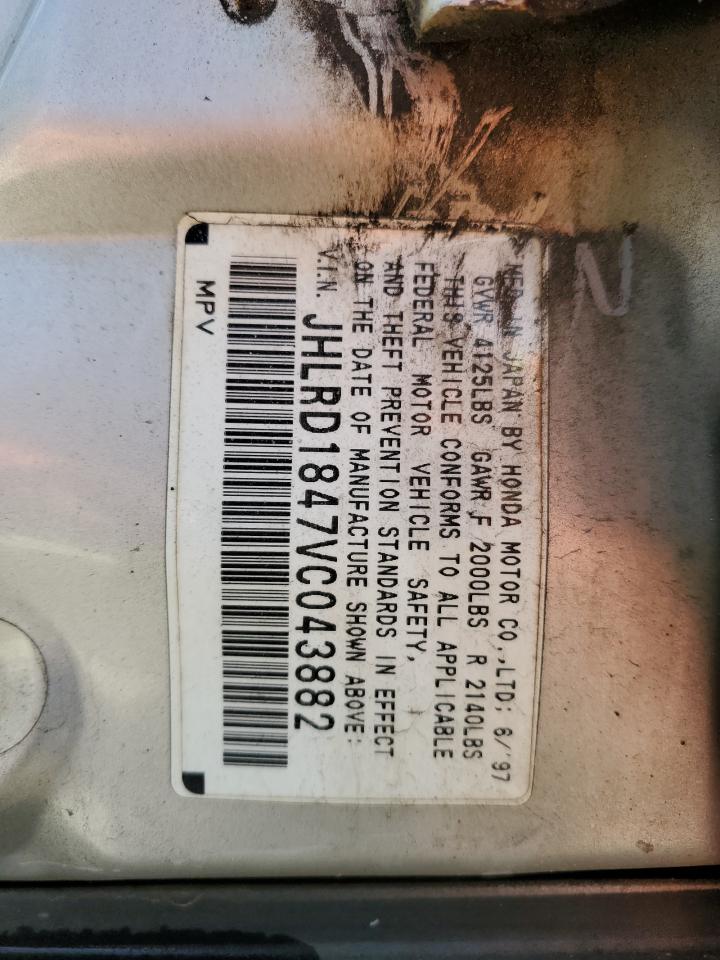 1997 Honda Cr-V Lx VIN: JHLRD1847VC043882 Lot: 65201114