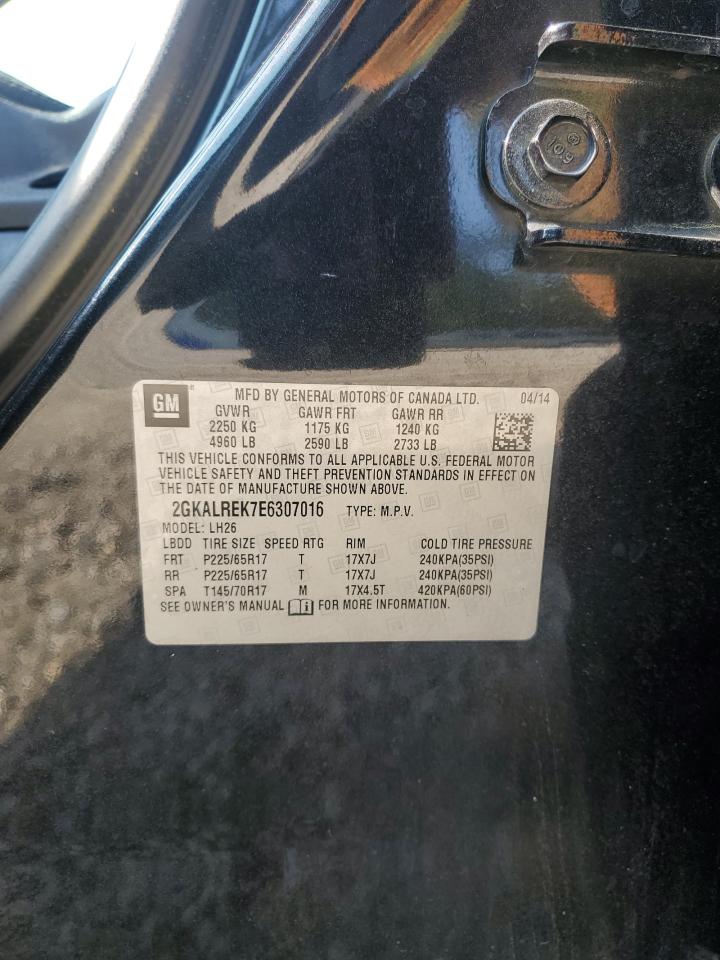 2014 GMC Terrain Sle VIN: 2GKALREK7E6307016 Lot: 65316164