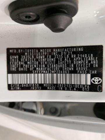 5YFEPMAE2MP204863 Toyota Corolla LE 15