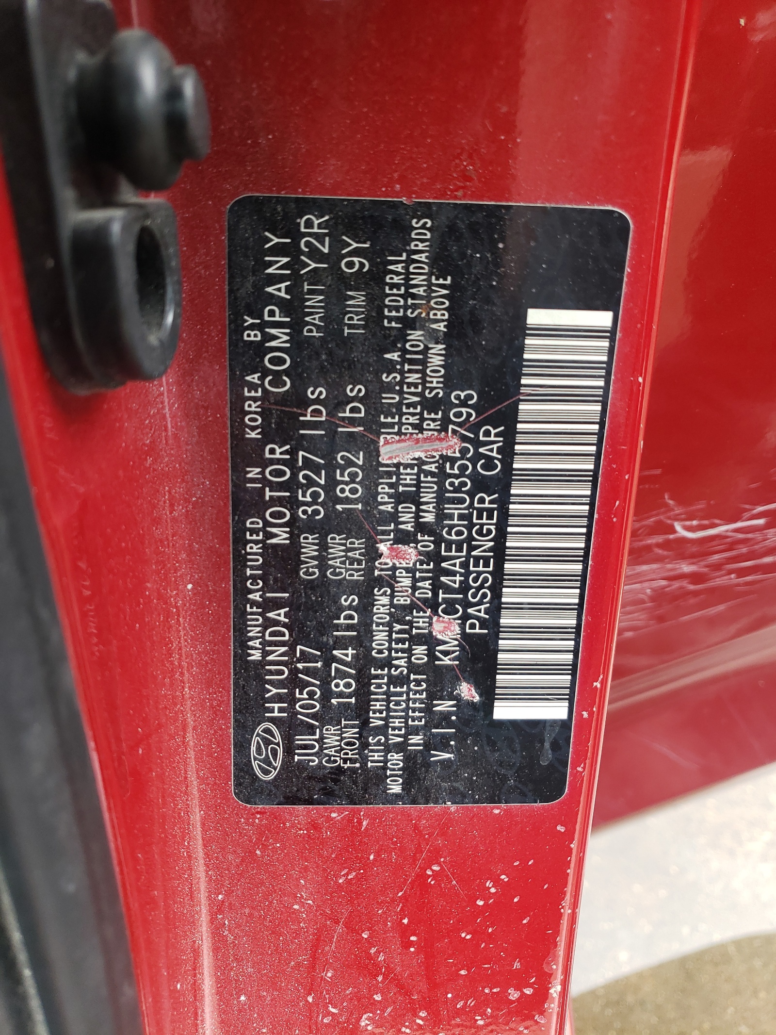 KMHCT4AE6HU355793 2017 Hyundai Accent Se