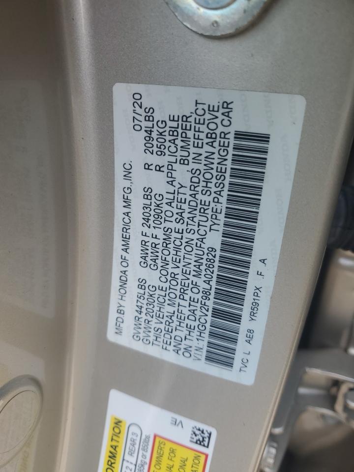 1HGCV2F98LA026829 2020 HONDA ACCORD - Image 12