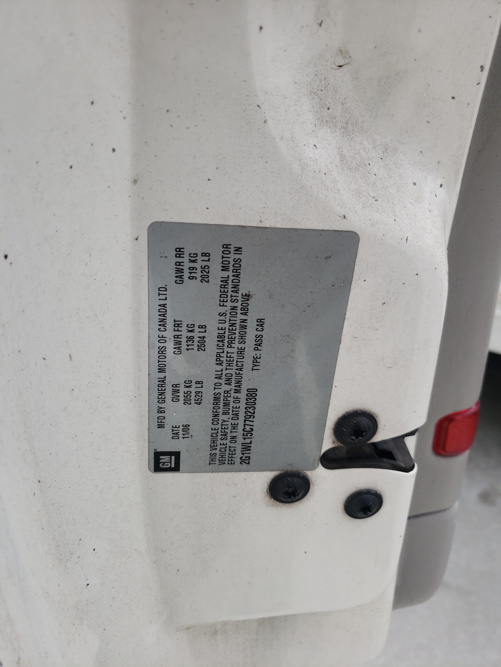 2G1WL15C779230380 2007 Chevrolet Monte Carlo Ss