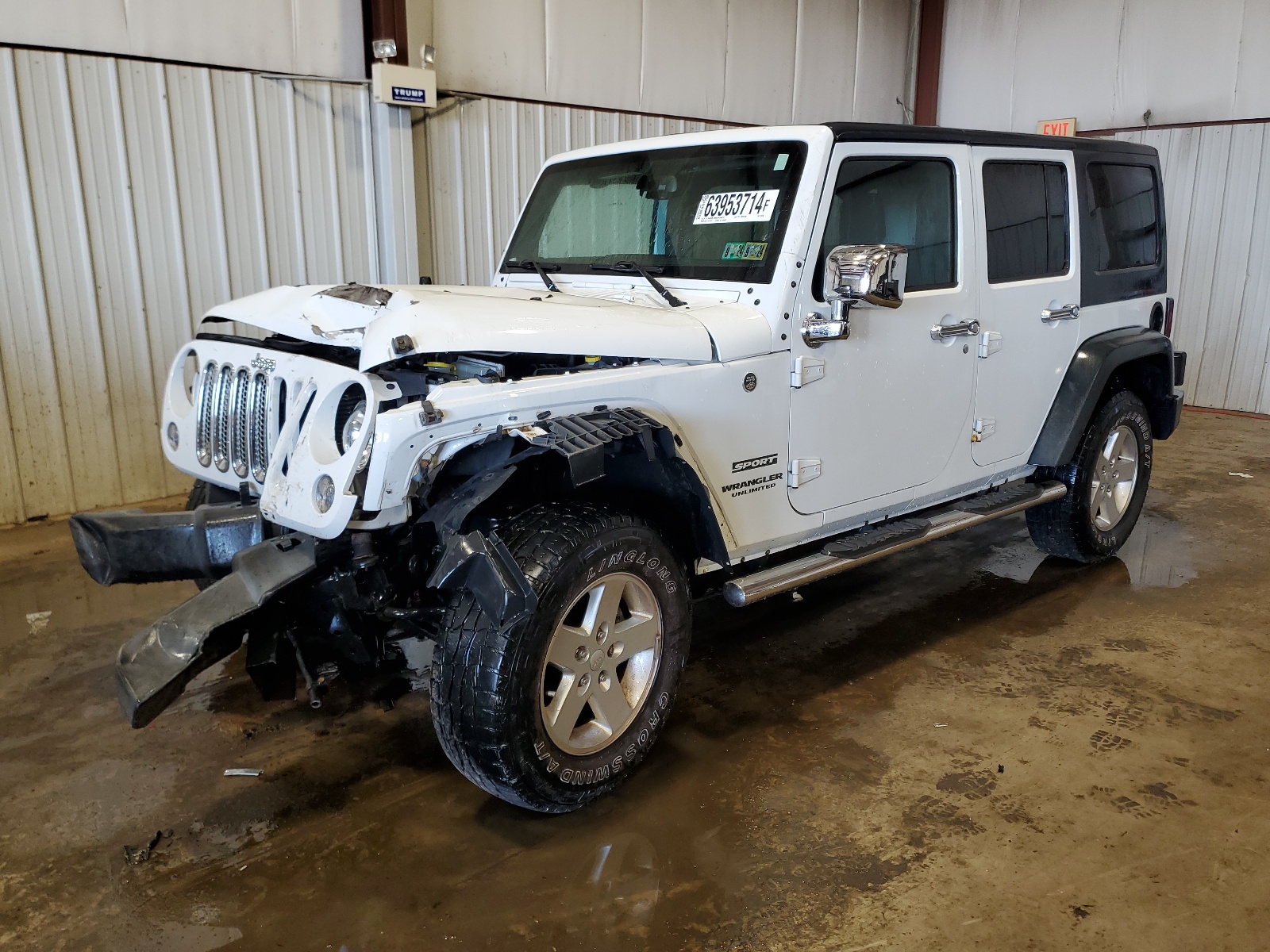 2016 Jeep Wrangler Unlimited Sport vin: 1C4BJWDG6GL328399