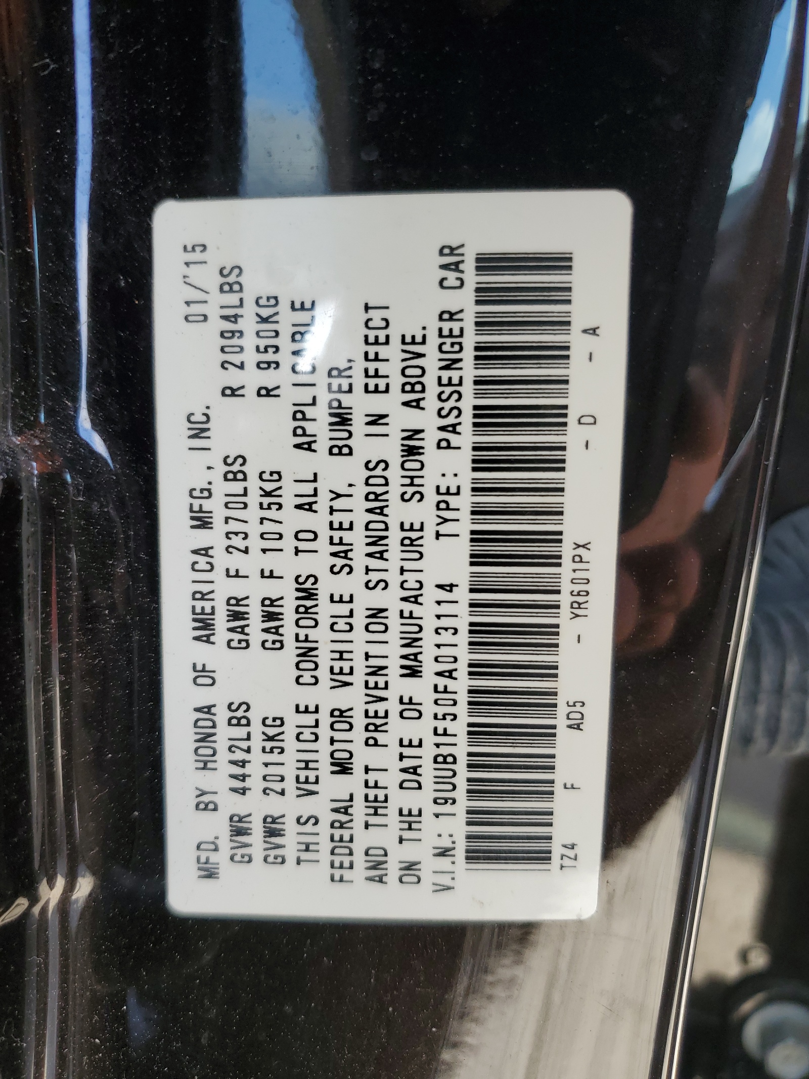 19UUB1F50FA013114 2015 Acura Tlx Tech