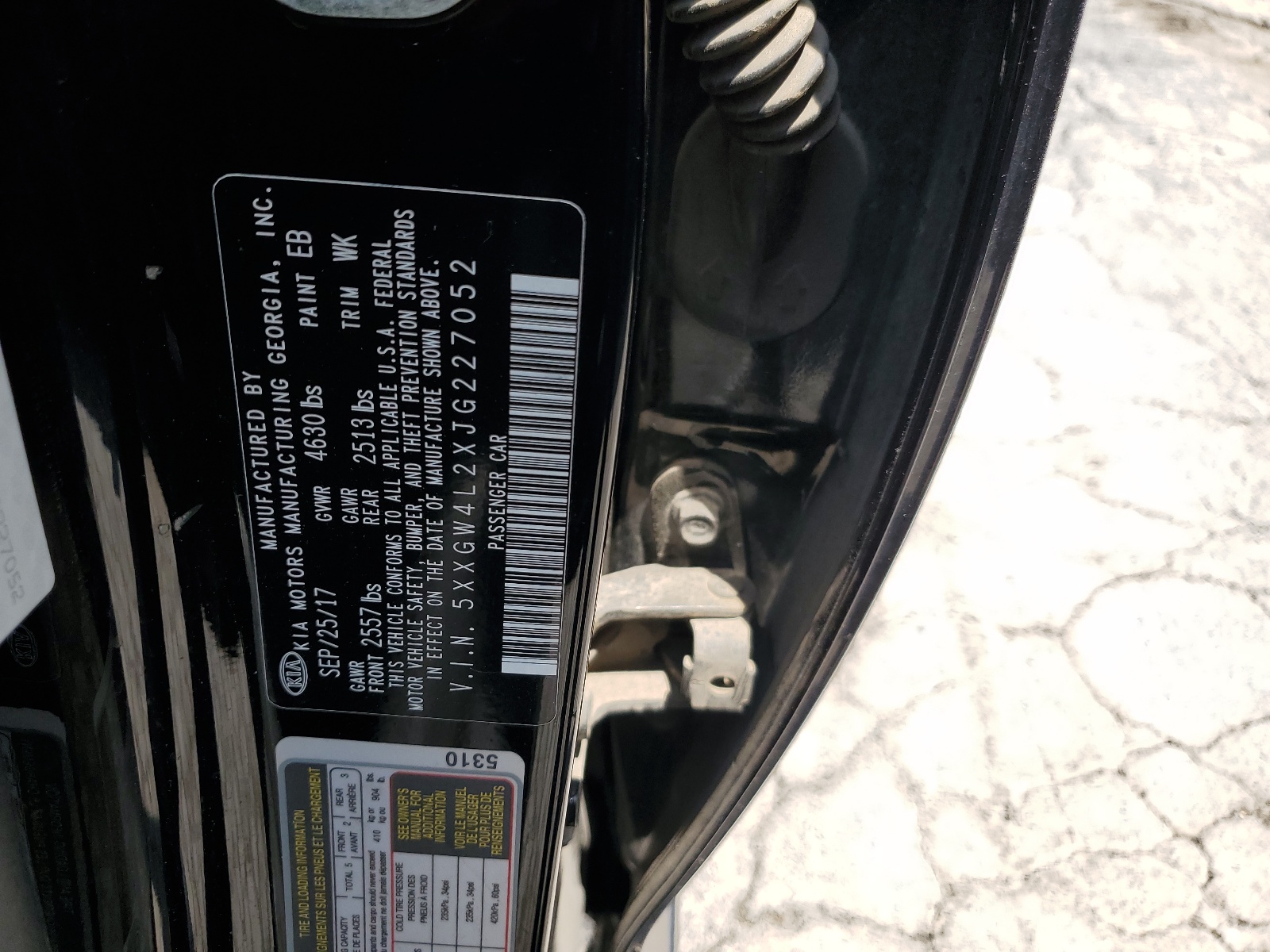 5XXGW4L2XJG227052 2018 Kia Optima Sx