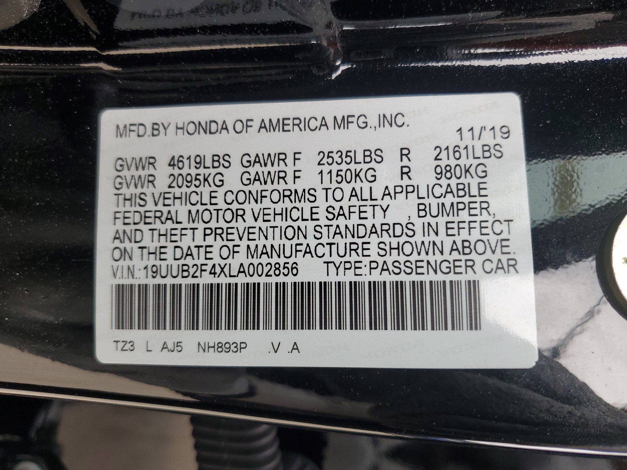 19UUB2F4XLA002856 2020 Acura Tlx Technology