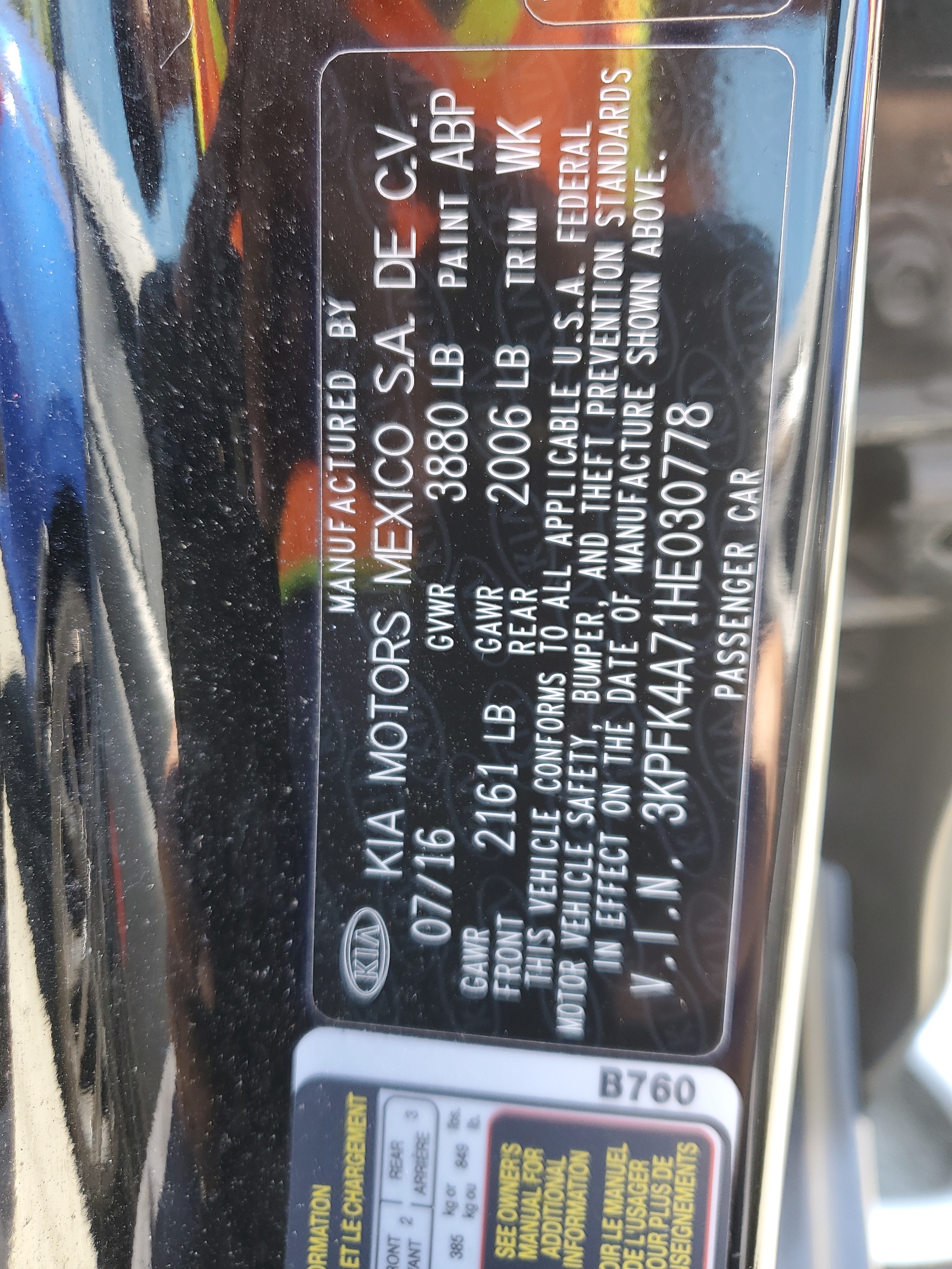 3KPFK4A71HE030778 2017 Kia Forte Lx