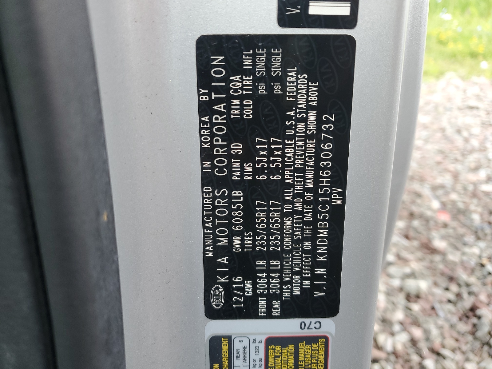 KNDMB5C15H6306732 2017 Kia Sedona Lx